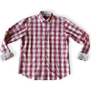 Bugatchi Uomo Classic Fit Long Sleeve Button Down Shirt Size M